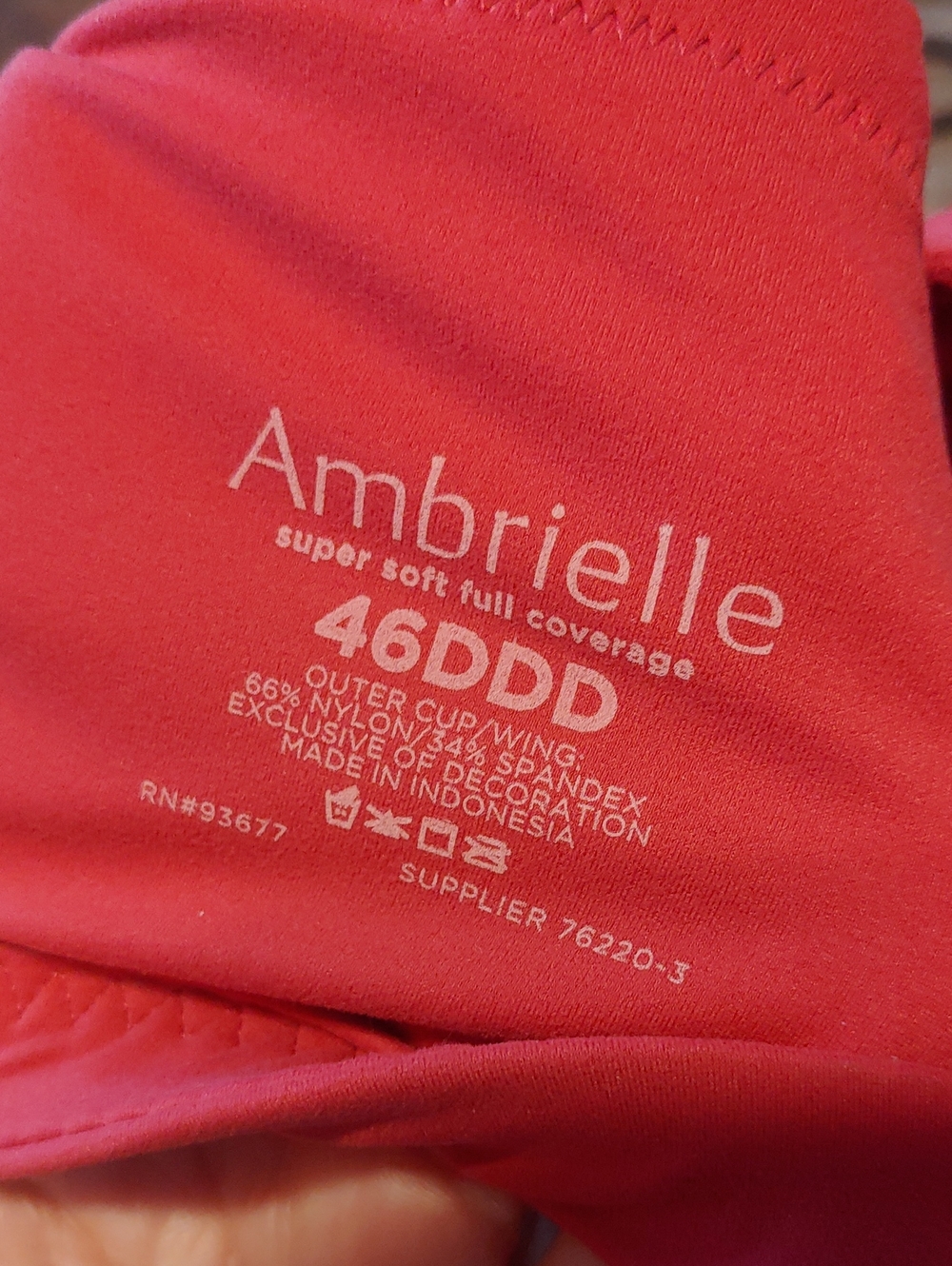 NWT Sexy Muted Red Ambrielle 46DDD Padded Underwire Gorgeous bra - Picture 11 of 11